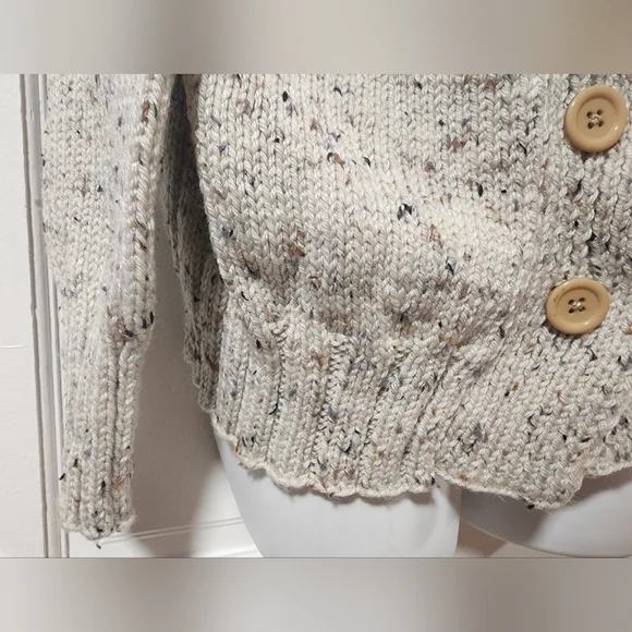 Women's donegal handmade knit cardigan sweater - Picture 9 of 11